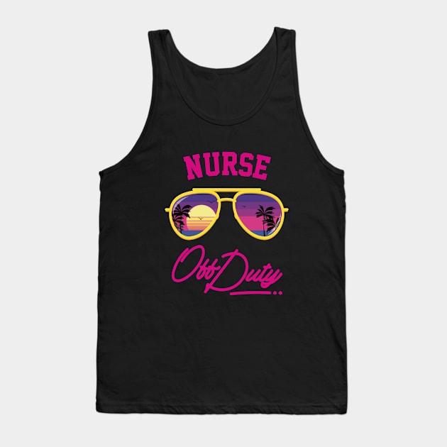 Nurse Off Duty Beach Sunset Tank Top by Hixon House